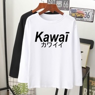  T-shirt viral kawaii カワイイ  baju grafik Jepun style lengan panjang perempuan laki/long sleeve women men