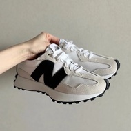 -EJ- NEW BALANCE 327 White Black Leather N-Shaped Gray N Men's Shoes MS327CWB