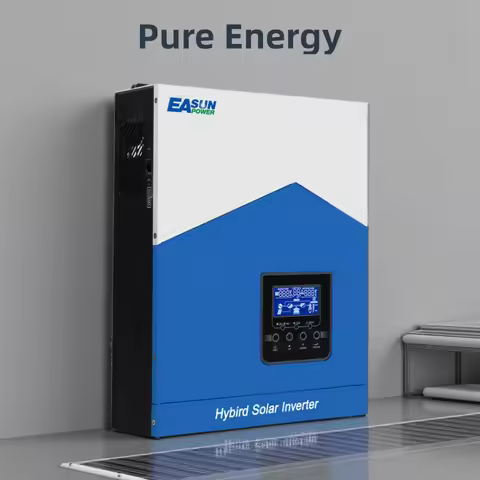EASUN POWER Hybrid Solar Inverter Pure Sine Wave MPPT 6.2KW 4.2KW 3.2KW 2.2KW 12V 24V 48V 220v Solar