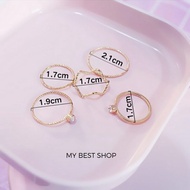 Cincin wanita korea 1 set 5 pcs elegan kekinian anti karat murah kecil tipis / cincin wanita emas titanium remaja simple anti karat dan luntur / cincin titanium 1 set murah / cincin titanium wanita anti karat / cincin anak perempuan / cincin korea bts