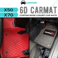 ✨Proton X50 X70 6D Car Mat Carpet Custom Luxury Floor Mat Leather Coilmat Double Layer Rugga 6D