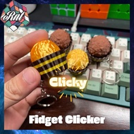 Clicker Chocolat Clicky Gold Coated Chocolate Fidget Clicky Keychain