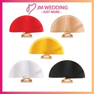 23cm Antique Schima White Wood Fan Natural Event/ Vip Fan/Kipas Putih Kayu Schima Semula jadi 复古木扇