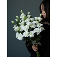 teachers day gift crochet flower Simulation bouquet on the living room desktop ornaments Eustoma