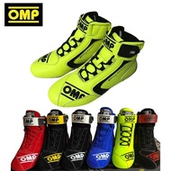 OMP FIRST Racing Shoes Men FIA Certified Car Drift Fireproof Kart Shoes Drift Car Rally Motorcycle