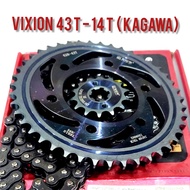 PAKET GEAR SET VIXION NEW UKURAN 43 / GEAR SET VIXION KAGAWA
