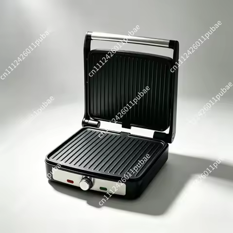 Steak Machine Electric Frying Pan Electric BBQ Tray, Panini Machine Press Sandwich Machine Contact G