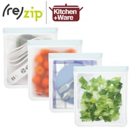 Rezip Eco-friendly Lay-Flat Gallon Leakproof Reusable Storage Bag 4-Pack Kit