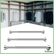 [ Telescopic Clothing Rod Adjustable Heavy Duty Stainless Steel Extendable Wardrobe Drill Shower Curtain Rod Closet Rod
