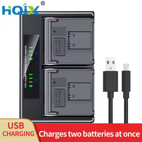 HQIX for Leica M8 M8.2 M9 M9-P MM ME M-E Camera BP-SCL1 14464 Dual Charger Battery