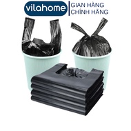 Vilahome Trash Bag, 1Kg Black Trash Bag for Trash Cans from 6 Liters to 40 Liters, Bag with Handle