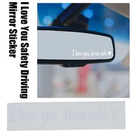 I Love You Safety Driving Mirror Stickers Vinyl Heart Stickers Suitable For Rearview Mirror G7V6