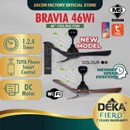 DEKA FIERO Fan FIERO BRAVIA 46Wi 46 Inch 3 Blades 12 Speed Forward + Reverse DC Motor Remote Control
