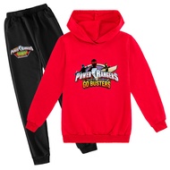 Power Ranger Boys Hoodie Girls เสื้อกันหนาว Hooded กางเกงชุดลำลองเสื้อกันหนาว + กางเกง2ชิ้นชุด CW164