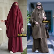 Murah Set Setelan French Khimar Casraf Kantong Zipper Cadar Instan