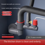 45 Degree 90 Degree Wall Drain Pipe Ring Washing Machine Drain Device Drain Pipe Sealing Plug Washba