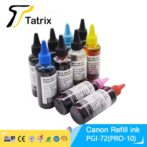 Tatrix PGI72 PGI-72 PGI 72 PGI-73 Canon 72 73 Refillable Ink Compatible for Canon PIXMA Pro-10 PIXMA