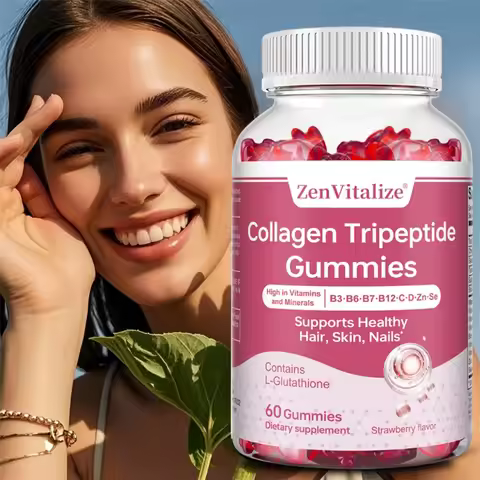 Collagen Gummies with Biotin Vitamin B3 B6 B7 B12 C D for Hair Skin Nails Joint Immune Digestion Wom