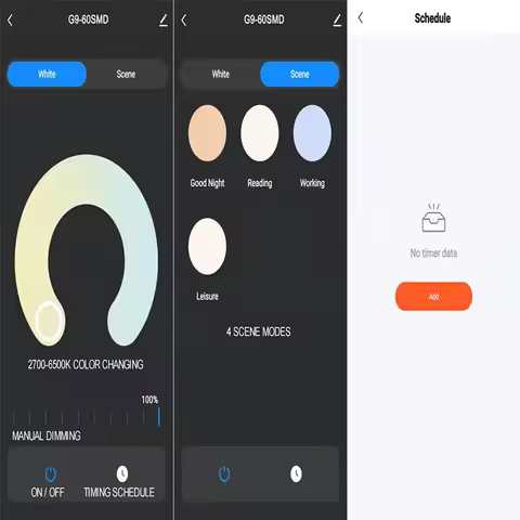 CORUI Tuya G9 Dimmable Smart Light G9 WiFi 6W LED Lamp Bulb Intelligent Light 220~240V Support Alexa