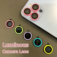 (24h deliver) For iPhone 15 Pro Max 14 13 12 11 Pro Max Plus Mini Camera Lens Film Full Cover Luminous Camera Back Lens Protector