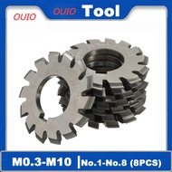 OUIO Gear Milling Cutter M0.6 M1 M2 M3 M4 M5 M6 M8 Modulus Degrees Disc Spur Gear Milling Cutter Str