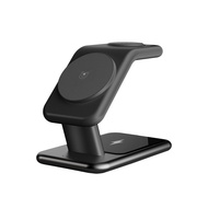เครื่องชาร์จแบตเตอรี่ไร้สายแม่เหล็กสถานีชาร์จแบบรวดเร็ว3-In-1 25W สำหรับ iPhone 16/15/14/13/12นาฬิกา