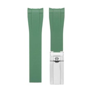 Original Rolex Mens Black Water Ghost Green Water Ghost Daytona Rubber Silicone Strap Circular Link