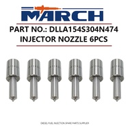 6pcs Diesel Fuel Injector Nozzle Tip DLLA154S304N474 for ISUZU N F Series 4BC2 6BD1 6BG1 4BD1