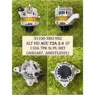 HONDA ACCORD T2A 2.4 1P 110A 7PK N/PL MIT NEW ALTERNATOR (AHGA87/A005TL0591/31100-5B0-Y02)