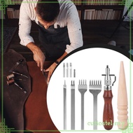 [CuticatefaMY] Leather Tool Kit with Prong Punch,Leather Working Portable Leather Crafting Kit