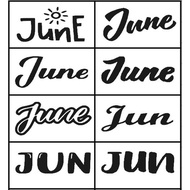 STICKER BALLOON JUNE - 4X6 INCH FOR 10 INCH BALLOON