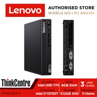 Lenovo ThinkCentre M70q Gen 4 | Intel Core i7-13700T | Intel UHD | 8GB RAM | 512GB SSD | Win11 Home | 3Y Onsite