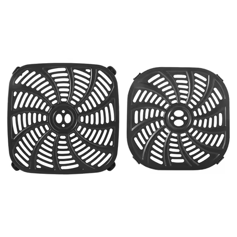 Square Air Fryer Grill Pan Round Non-Stick Air Fryer Mat Food Grade No BPA Air Fryer Grill Plates Ai