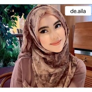 de.aila Ironless Printed Wideshawl Corak Bunga Tudung Viscose Cotton Shawl Labuh Local Seller Ready 