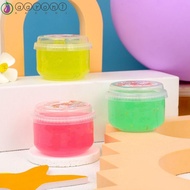 AARON1 Clear Crystal Clay, Non-Sticky Clear Slime Soft Rainbow Clay, Soft Jelly Clay Soft Soft Stretchy Transparent Slimes Making Set Children Gifts