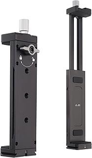 FOTGA Aluminium Tablet Mount Tripod Mount Adapter, Universal Metal Clamp with Cold Shoe, 1/4 Inch Sc