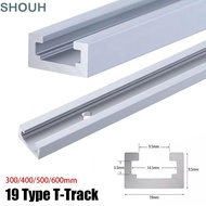 SHOUH 1Pcs T-Track, Slide Guide Rail 300-600mm T-Slot Track,  T Slider Fixture Slot Slide 19 Type 19