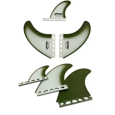 T1 Size UPSURF Future Tri Fins Thruster Fin Set Fiberglass 3 Fin Single Tab Surfboard Fin System Sur