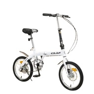 7Speed Folding Bike 14/16/20Inch Mini Installation-Free High Carbon Steel Frame Bicycle