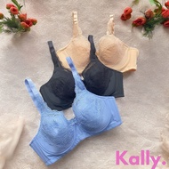 KALLY 925 Premium Jumbo Bra - Underwire - Thin Foam - Size 36-44 - Cup D