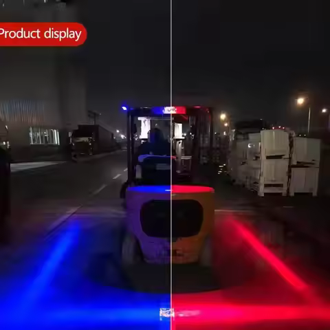 9 LED Beads Super Focused Forklift Warning Light Red Light Signal Lamp Linear Universal Safety Blue 