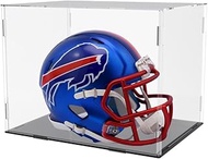 Football Helmet Display Case Full Size: Acrylic Display Box for Helmets of Football, Baseball, Motorcycle - Clear Display Case with UV Protection for Helmet, Hat, Shoe, and Other Stuff