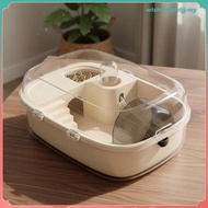 [WishshopeljjMY] Spacious Acrylic Hamster Cage Big Rodent Enclosure Transparent Habitat Set for Pet 