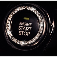 Honda Vezel Accord Nissan Xtrail Fashion Crystal Rhinestone car engine start button ring decoration sticker