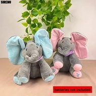 SIRENU Singing Elephant Plush, Cute Stuffed Animal Musical Function Animated Elephant Toy, Education