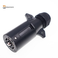 Trailer Plug Detachable 7 Way Round RV-Style Trailer Side Connector 7 Pin Trailer Wiring Plug