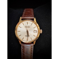 Seiko Ladies Presage Cocktail SRP852J1 "Bellini" Rose Gold Automatic Brown Leather Watch