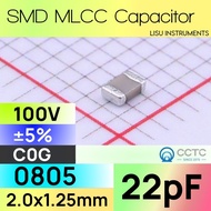 22pF 0805 100V C0G ±5% MLCC SMD Capacitor CCTC TCC0805COG220J101BT