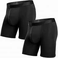 Men's Classic Icon 3-D Pouch Boxer Briefs - Breathable, Anti-Chafing, Ultra-soft, No-Roll Waistband,