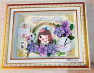 Bingkai Mahar 3D 30X40cm frame pigura 3D double frame S 41+linen/A4